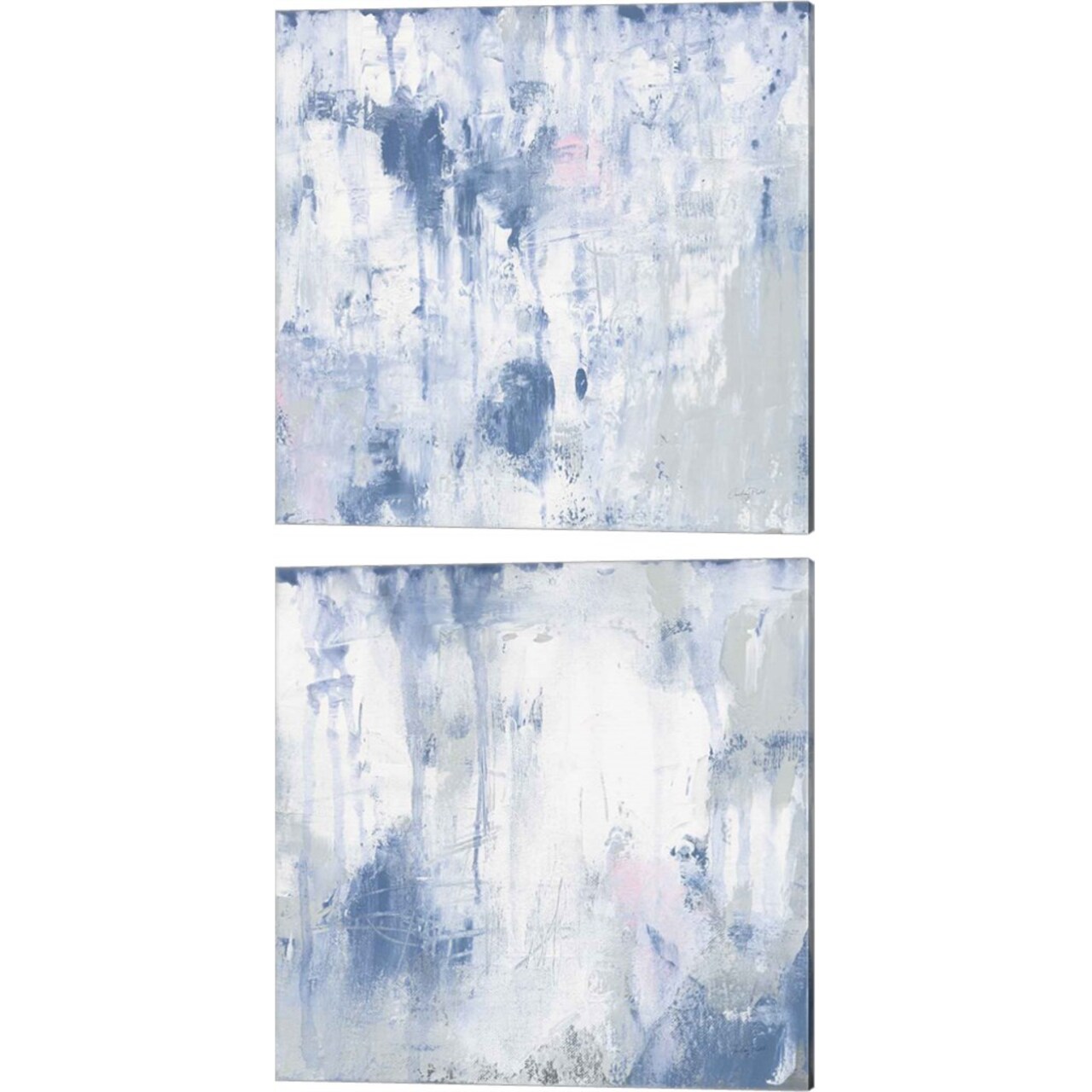 White Out by Courtney Prahl 14" x 14" Canvas Wall Art (Set of 2)
